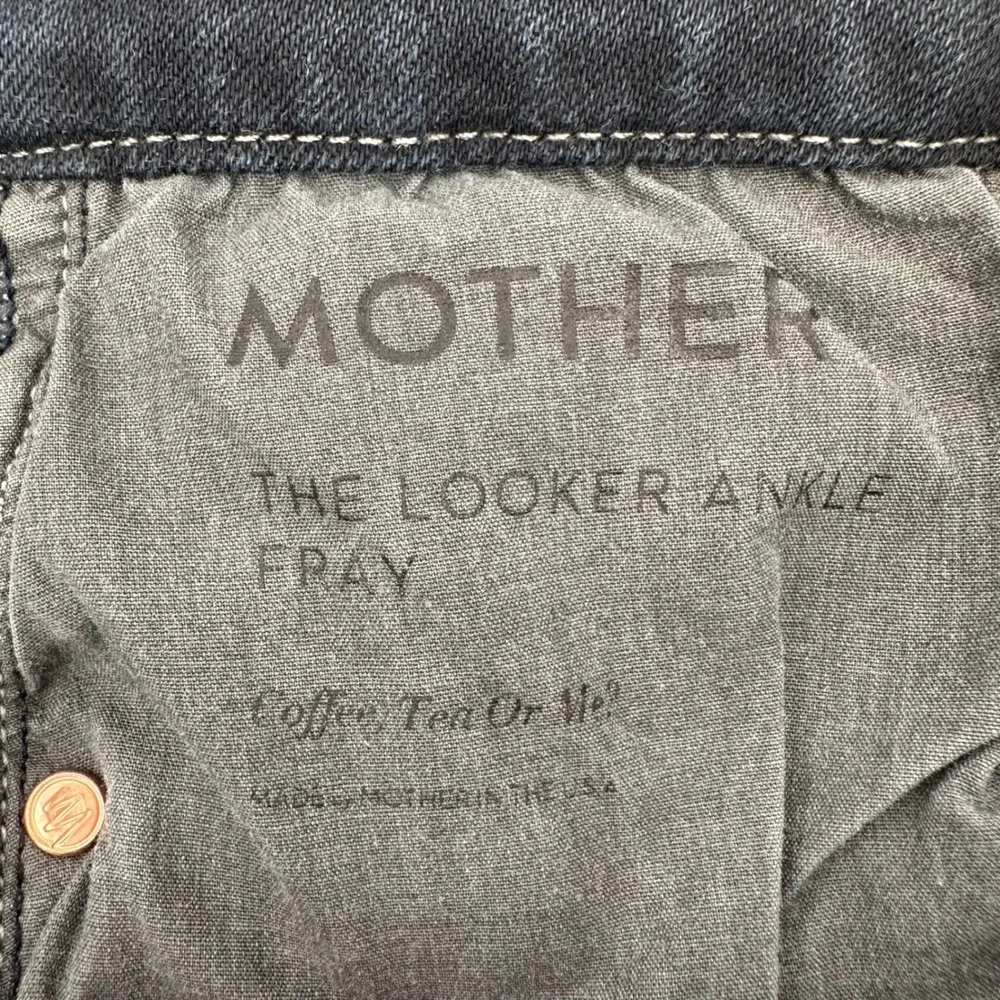 MOTHER The Looker Ankle Fray Denim Jeans Coffee Tea or‎ Me Wash Size 25